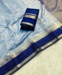 sky blue soft Viscose Kovaipattu Saree DV415