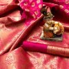 soft banarasi silk saree in Pink dvz0001826