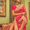 Banarasi Silk Saree with Leheriya Zari Weaving - dvz0003408