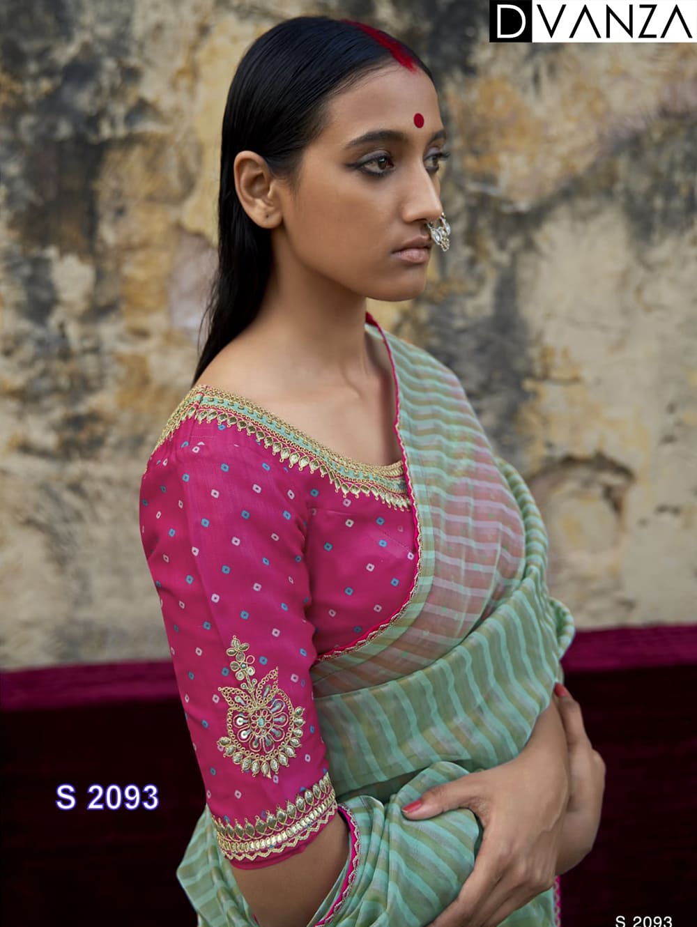 Soft Organza with Stripe Zari Weaving Sarees and Soft Silk Designer Blouses Online