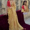 Soft Organza with Stripe Zari Weaving Sarees and Soft Silk Designer Blouses Online