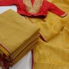 Soft Organza with Stripe Zari Weaving Sarees and Soft Silk Designer Blouses Online