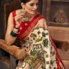 Soft Printed Patola Silk Saree online only on dvanza.com - dvz0003461