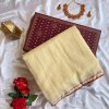 Soft Tissue Sarees with Fancy Temple Lace Border - dvz0003924