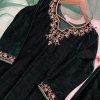 Top Pant and Dupatta Set in Luxurious Green Velvet