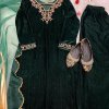 Top Pant and Dupatta Set in Luxurious Green Velvet