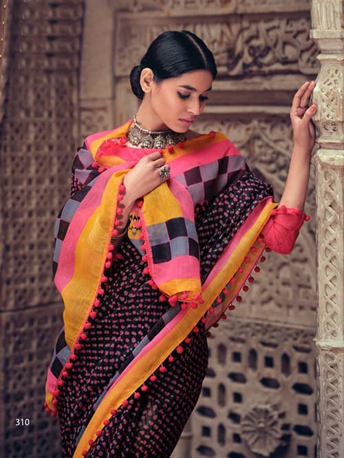 women's Cotton Silk saree With Pum Pum Border dvz0001643-2 women's Cotton Silk saree With Pum Pum Border dvz0001643-2