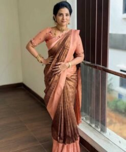 womens Trendy Silk Woven Saree DV426-2