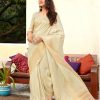 women's cream Gorgeous Soft Tissue Silk saree dvz0002197