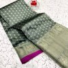 women's designer banarasi silk saree in Grey dvz0001874