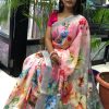 women's linen digital print sarees online dvz0001911