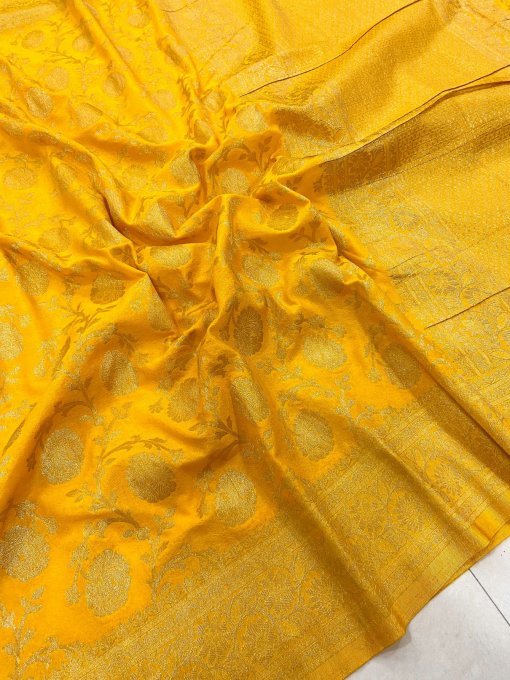 yellow Family Functions saree dvz0003964-2