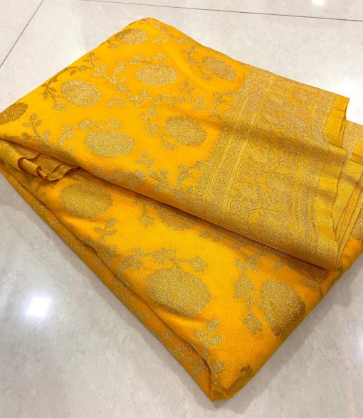 yellow Family Functions saree dvz0003964