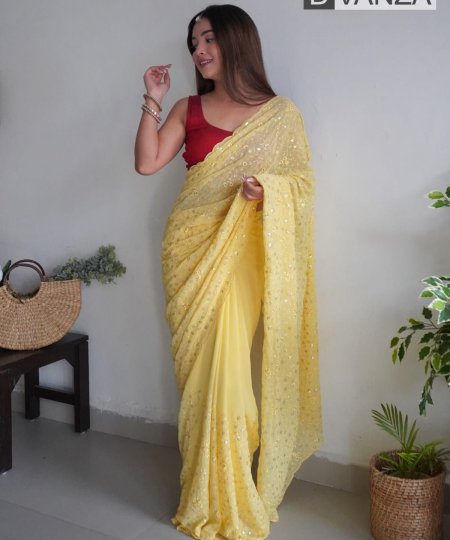 yellow Style Georgette Designer saree DVZ0003530